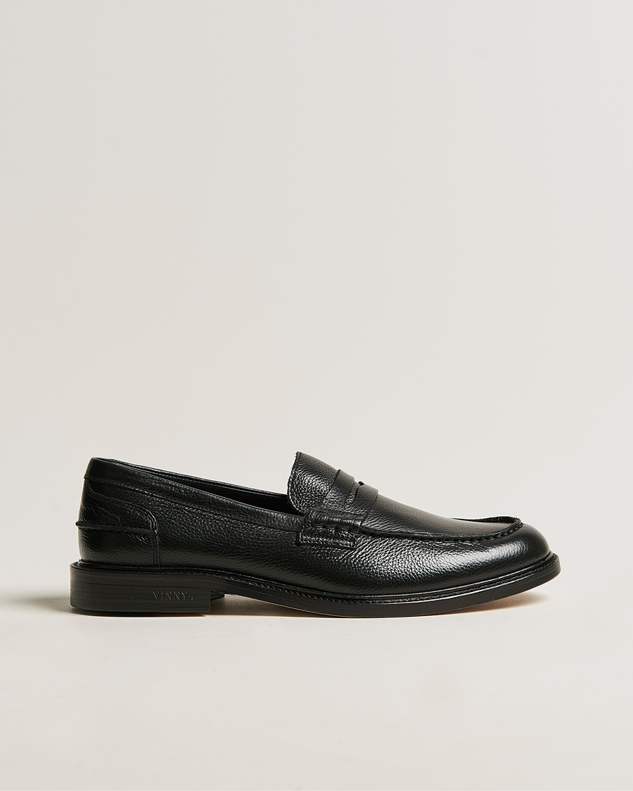Homme | VINNY's Townee Penny Loafer Black Grain | VINNY's | Townee Penny Loafer Black Grain