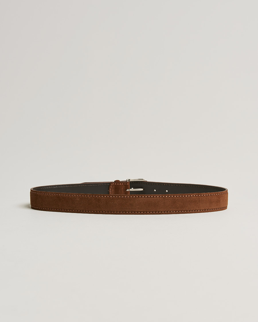 Homme | Orciani Suede Belt 3,5 cm Cognac | Orciani | Suede Belt 3,5 cm Cognac