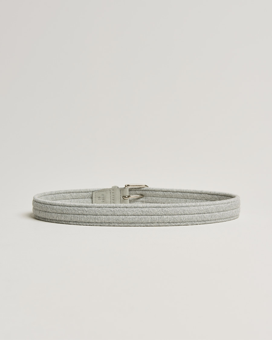 Homme | Orciani Elastic Wool Belt 3,5 cm Grey | Orciani | Elastic Wool Belt 3,5 cm Grey