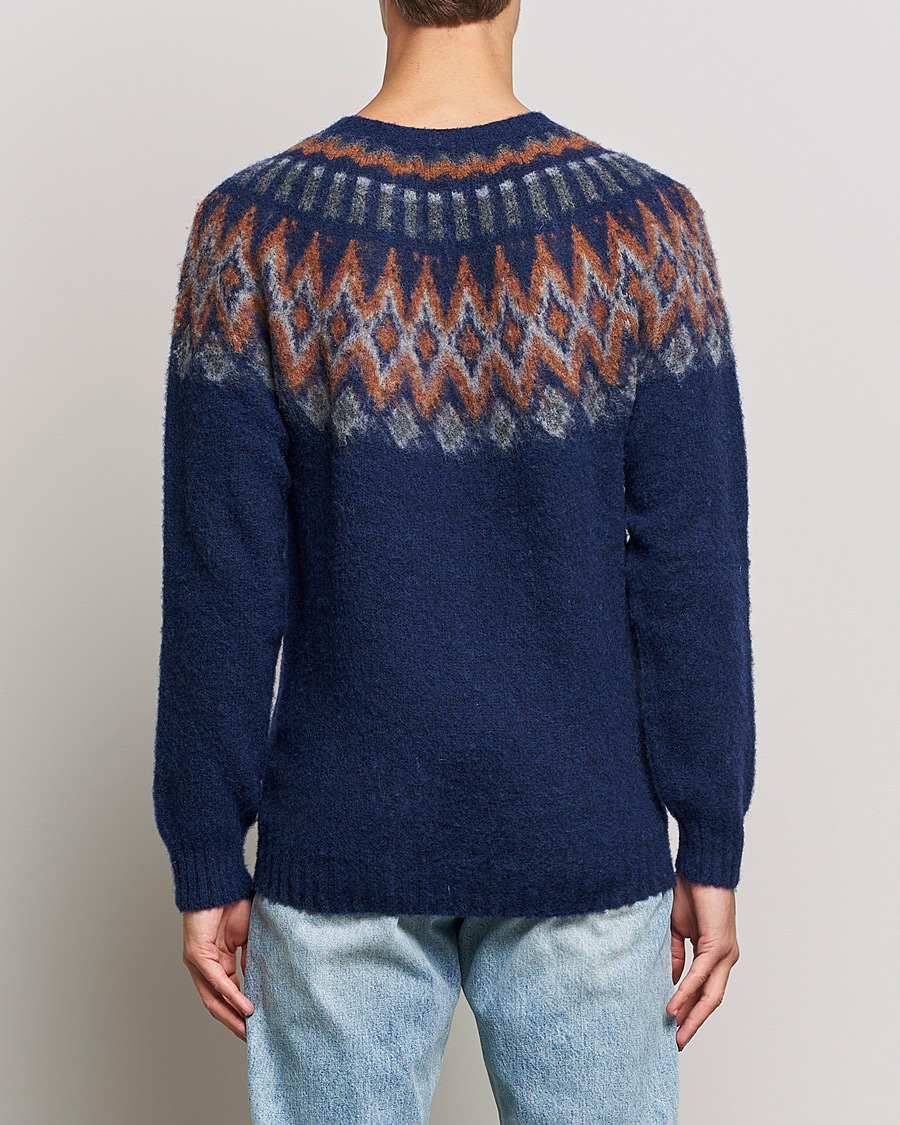 Homme | Pulls Et Tricots | Howlin' | Brushed Wool Fair Isle Crew Sweater Magic Blue
