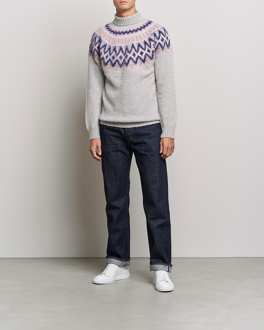 Homme | Pulls Et Tricots | Howlin' | Brushed Wool Fair Isle Roll Neck Galaxy
