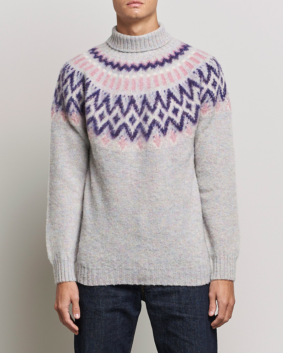 Homme | Pulls Et Tricots | Howlin' | Brushed Wool Fair Isle Roll Neck Galaxy
