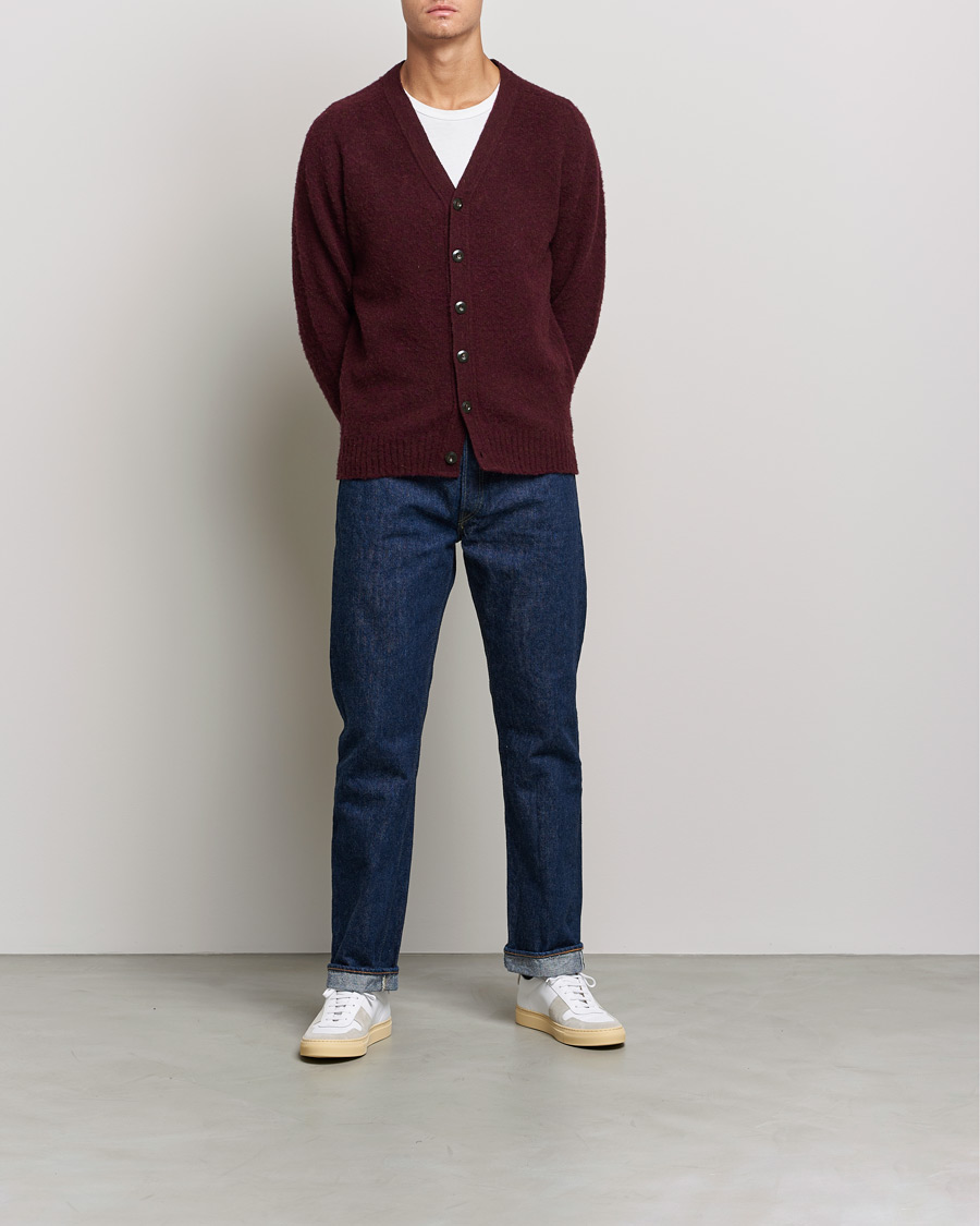 Homme | Pulls Et Tricots | Howlin' | Brushed Wool Cardigan Bordeaux