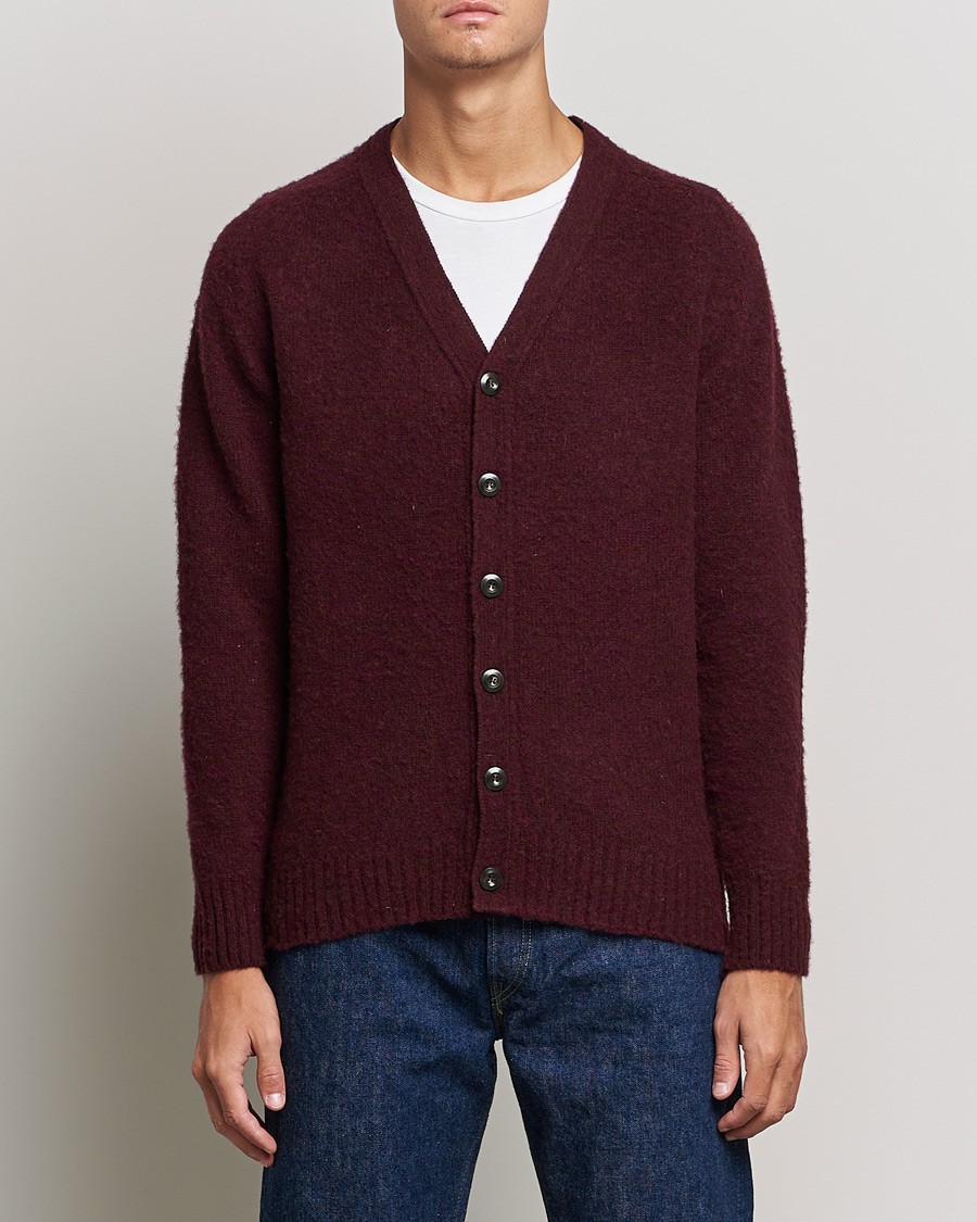 Homme | Pulls Et Tricots | Howlin' | Brushed Wool Cardigan Bordeaux
