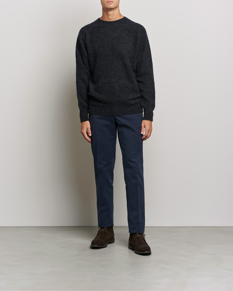 Homme | Pulls Et Tricots | Howlin' | Brushed Wool Sweater Charcoal