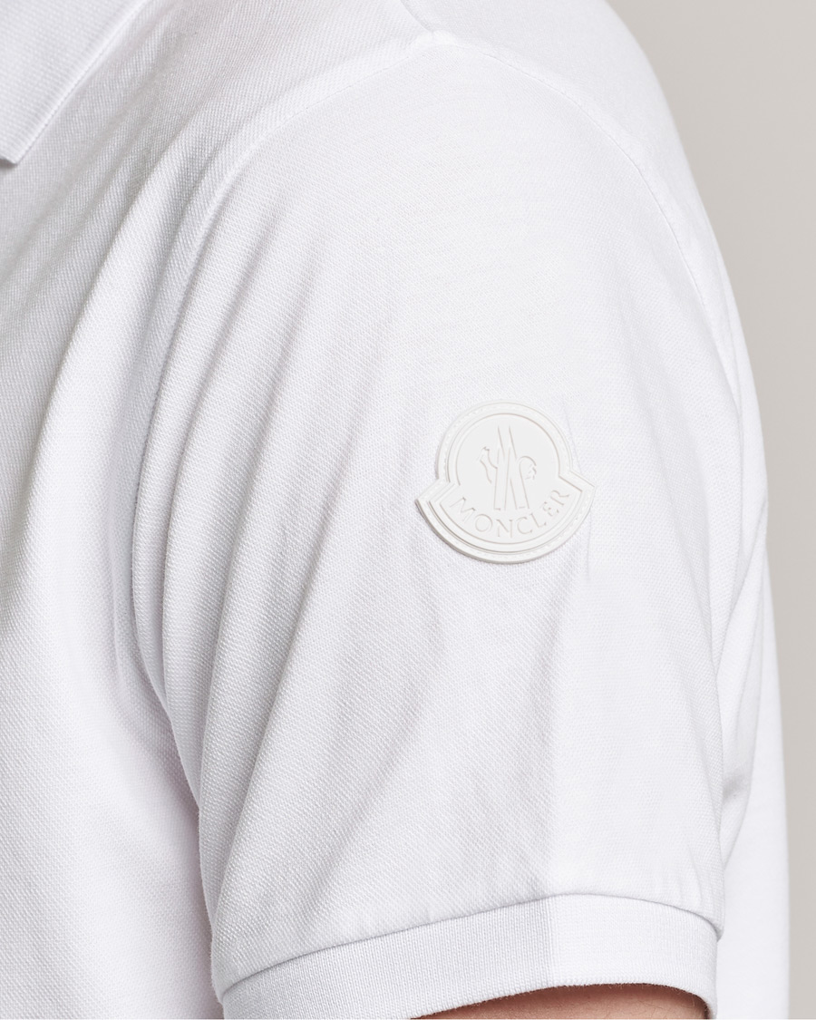Homme | Polos | Moncler | Tricolore Rib Polo White