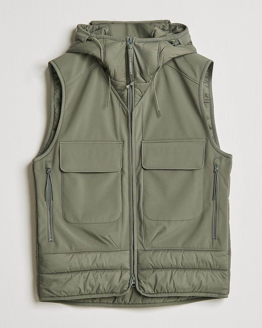 Homme | Manteaux Et Vestes | C.P. Company | CP Shell - R Mixed Goggle Vest Green