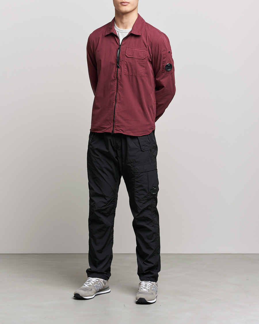 Homme | Chemises | C.P. Company | Garment Dyed Gabardine Overshirt WIne