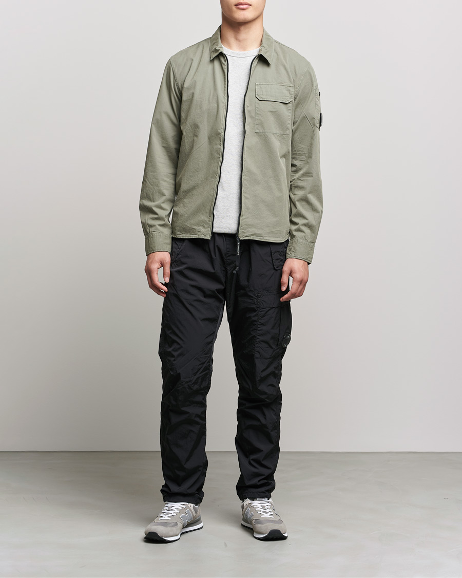 Homme | Chemises | C.P. Company | Garment Dyed Gabardine Overshirt Green