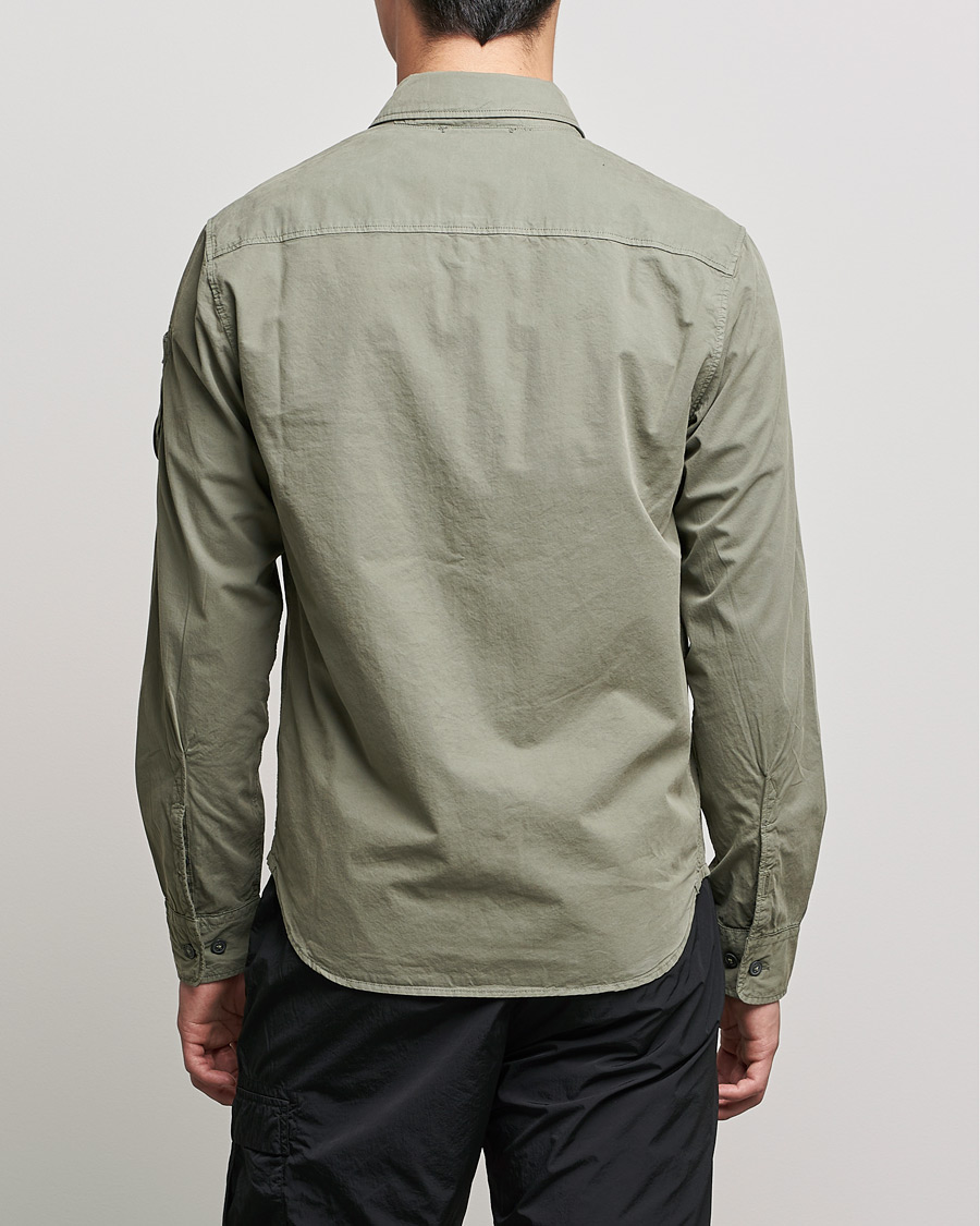 Homme | Chemises | C.P. Company | Garment Dyed Gabardine Overshirt Green