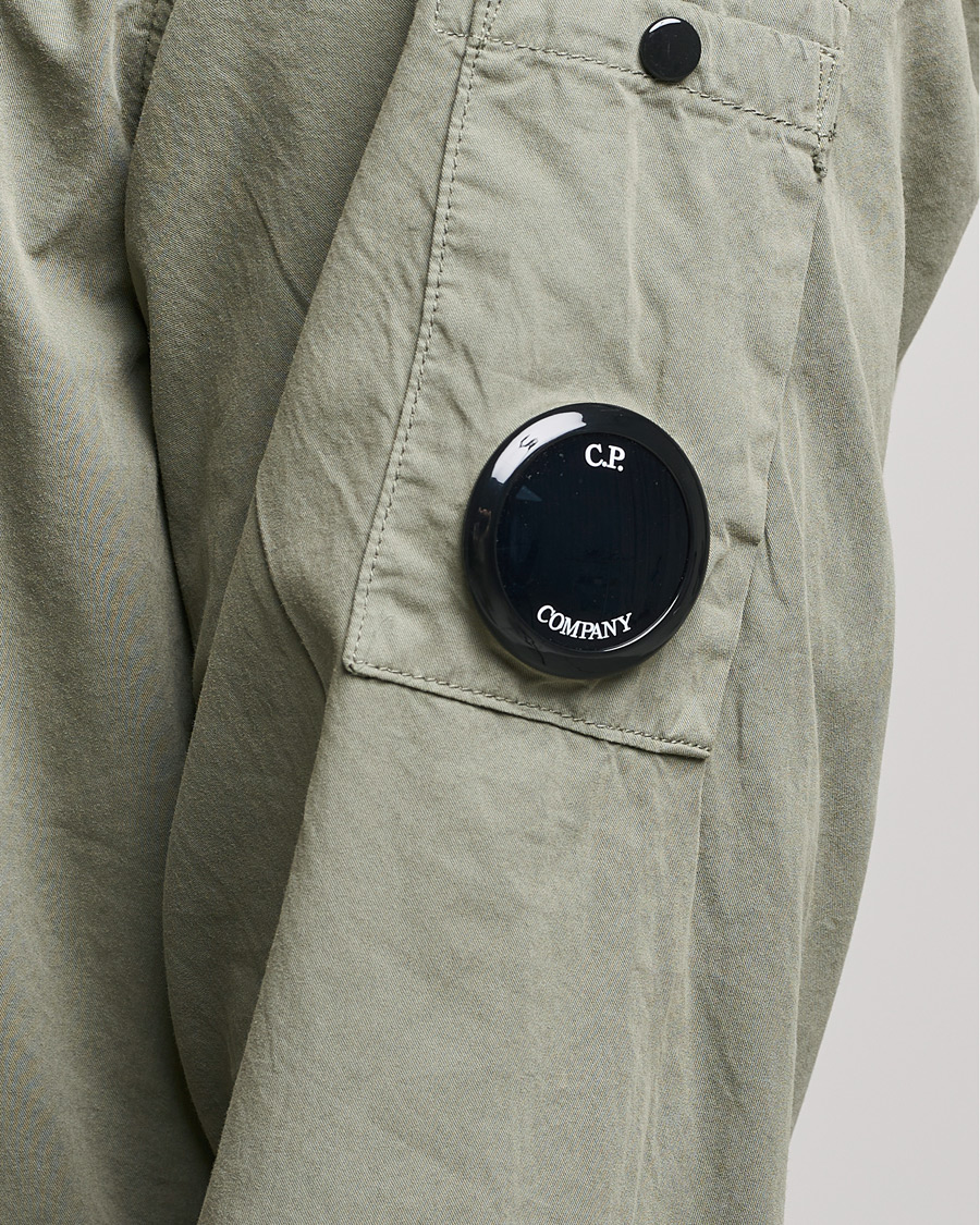 Homme | Chemises | C.P. Company | Garment Dyed Gabardine Overshirt Green