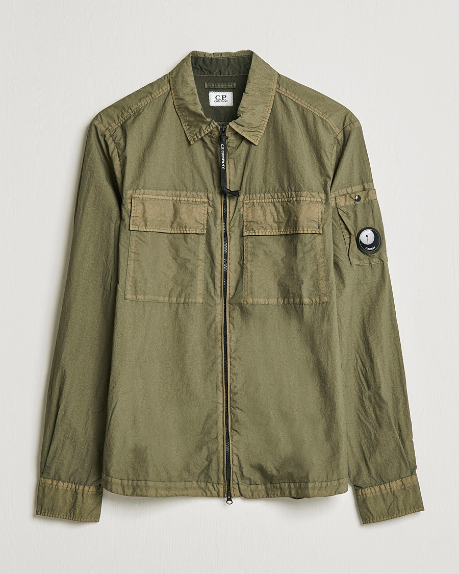 Homme | Chemises | C.P. Company | Taylon L Zip Overshirt Green