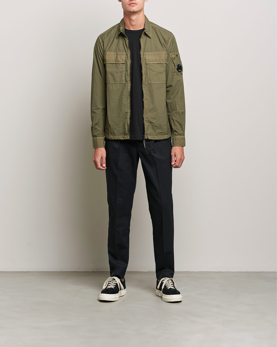 Homme | Chemises | C.P. Company | Taylon L Zip Overshirt Green