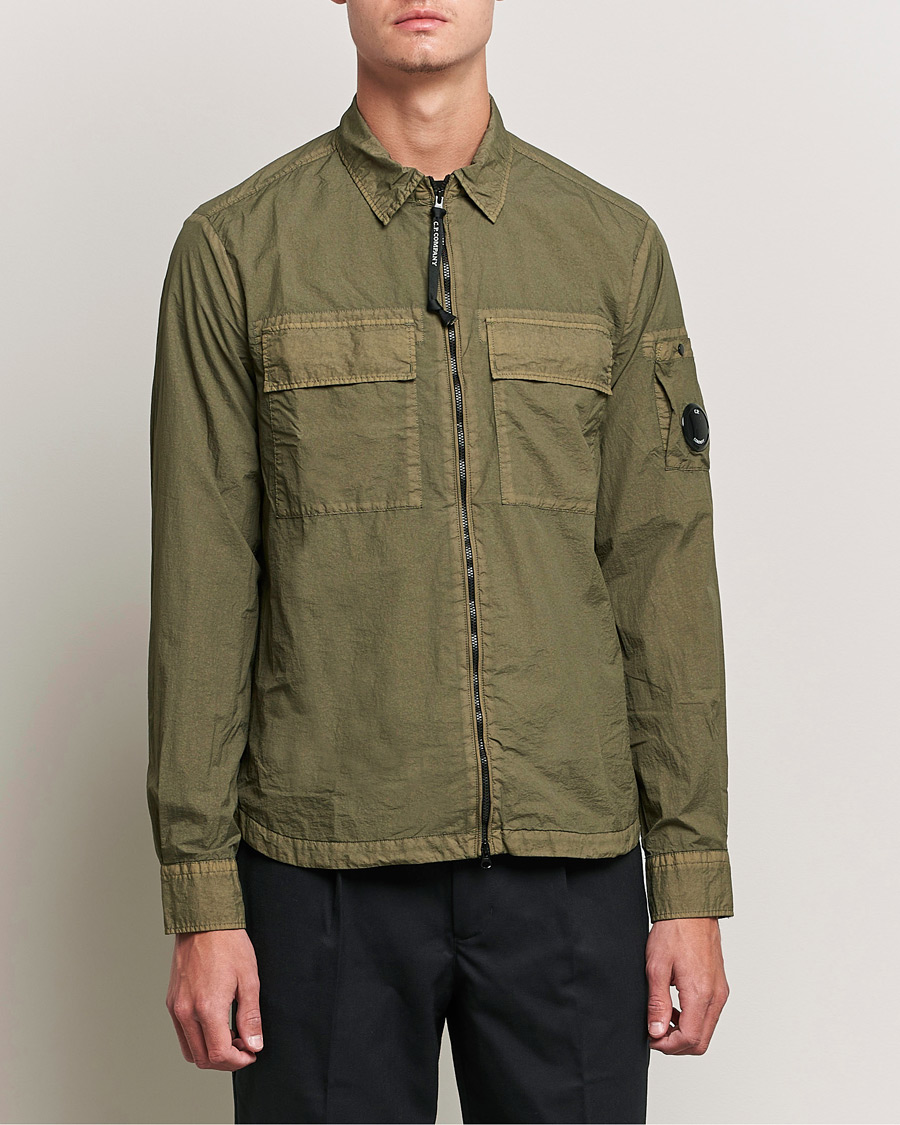 Homme | Chemises | C.P. Company | Taylon L Zip Overshirt Green