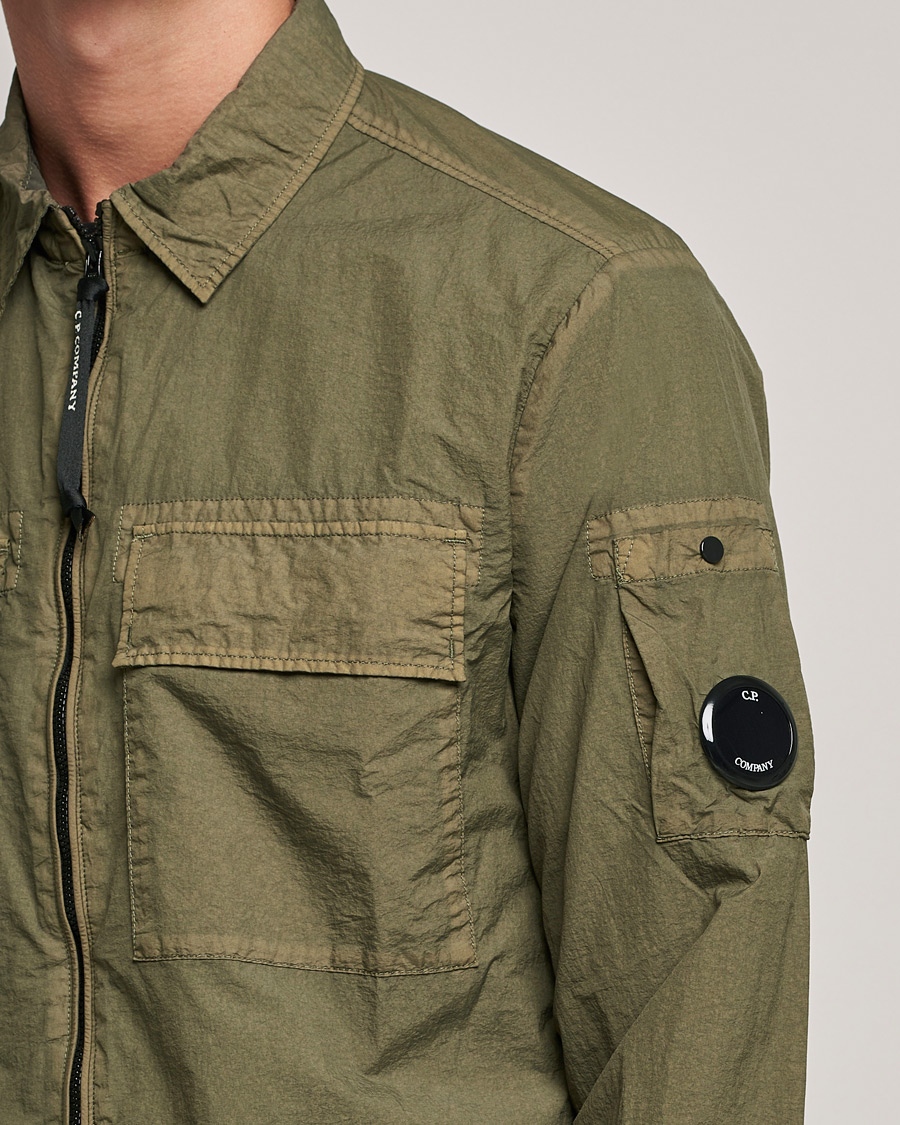 Homme | Chemises | C.P. Company | Taylon L Zip Overshirt Green