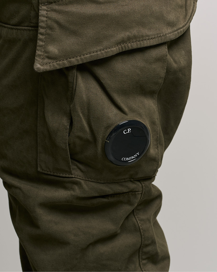 Homme | Pantalons | C.P. Company | Stretch Satin Lens Cargo Pants Olive