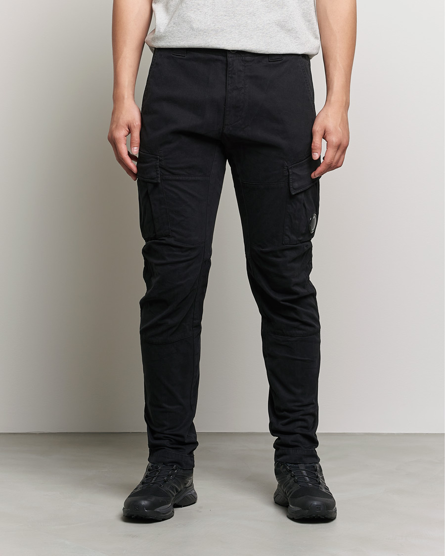Homme | Pantalons | C.P. Company | Stretch Satin Lens Cargo Pants Black