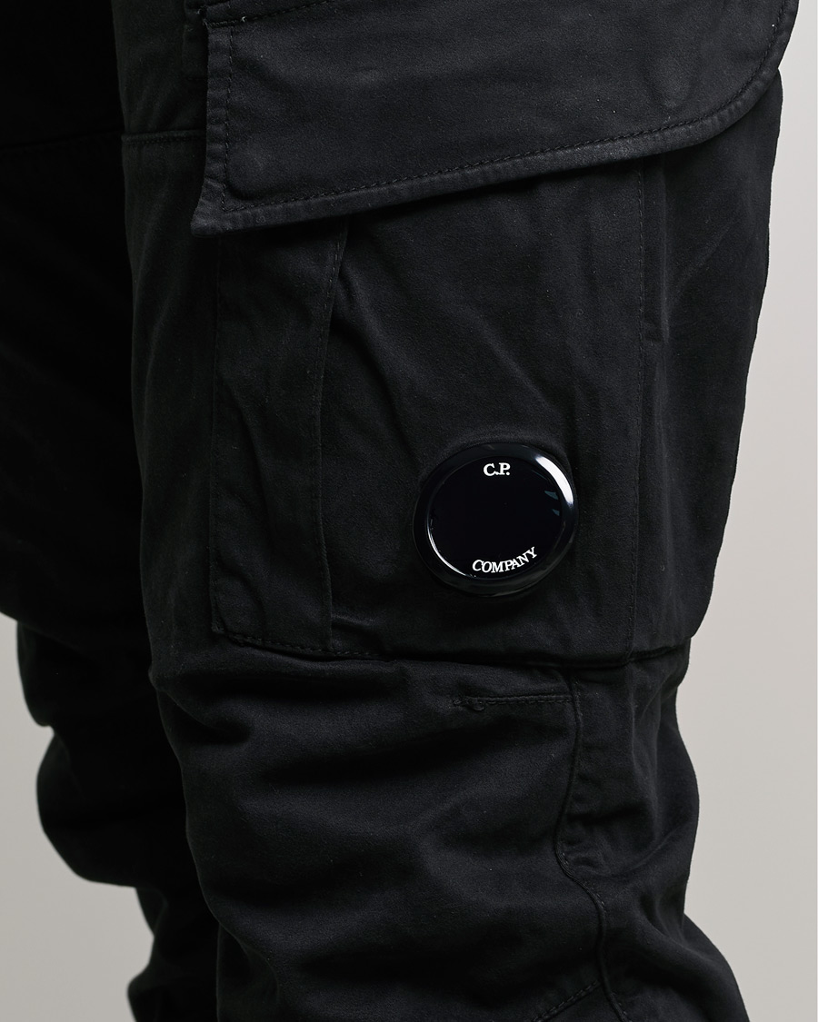 Homme | Pantalons | C.P. Company | Stretch Satin Lens Cargo Pants Black