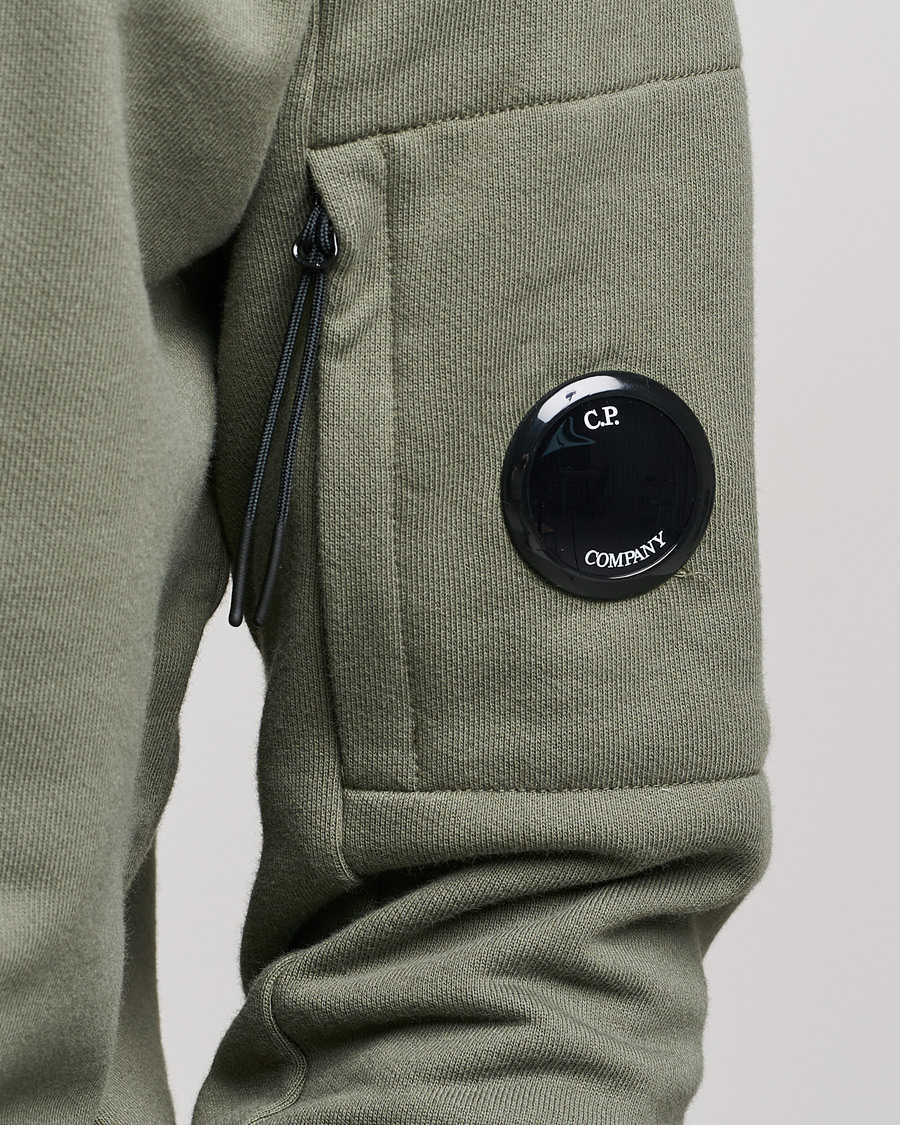 Homme | Pulls Et Tricots | C.P. Company | Diagonal Raised Fleece Lens Sweatshirt Green