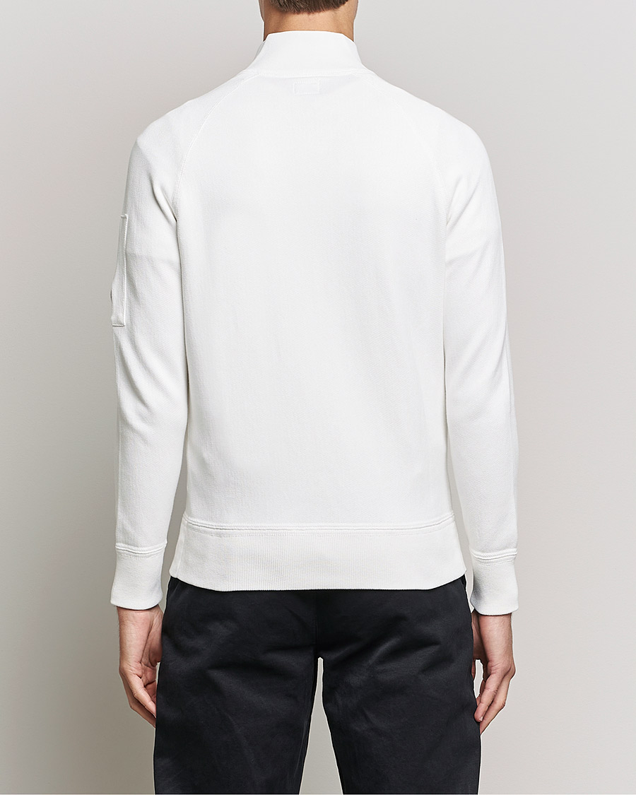 Homme | Pulls Et Tricots | C.P. Company | Knitted Cotton Lens Half Zip White