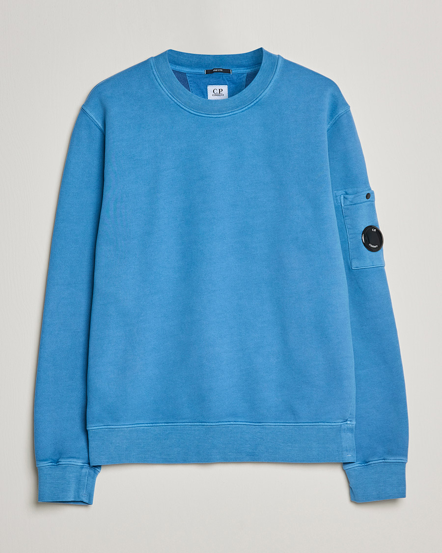 Homme | Pulls Et Tricots | C.P. Company | Brushed Emerized Diagonal Fleece Sweat Blue