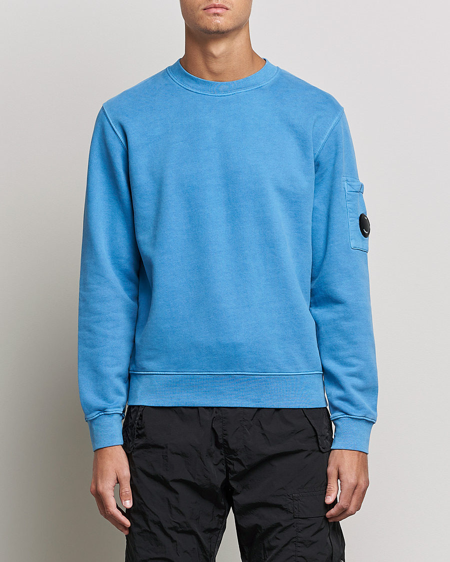 Homme | Pulls Et Tricots | C.P. Company | Brushed Emerized Diagonal Fleece Sweat Blue