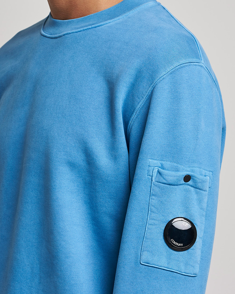 Homme | Pulls Et Tricots | C.P. Company | Brushed Emerized Diagonal Fleece Sweat Blue