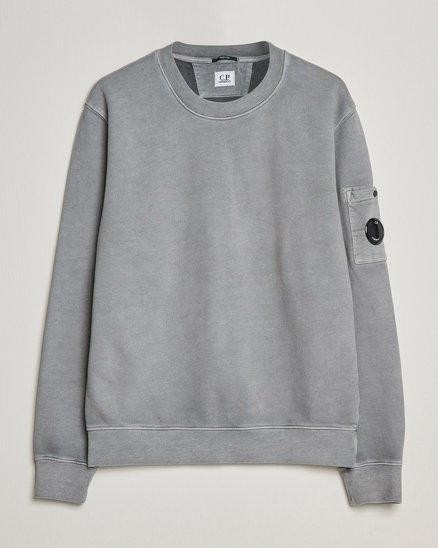 Homme | Pulls Et Tricots | C.P. Company | Brushed Emerized Diagonal Fleece Sweat Grey