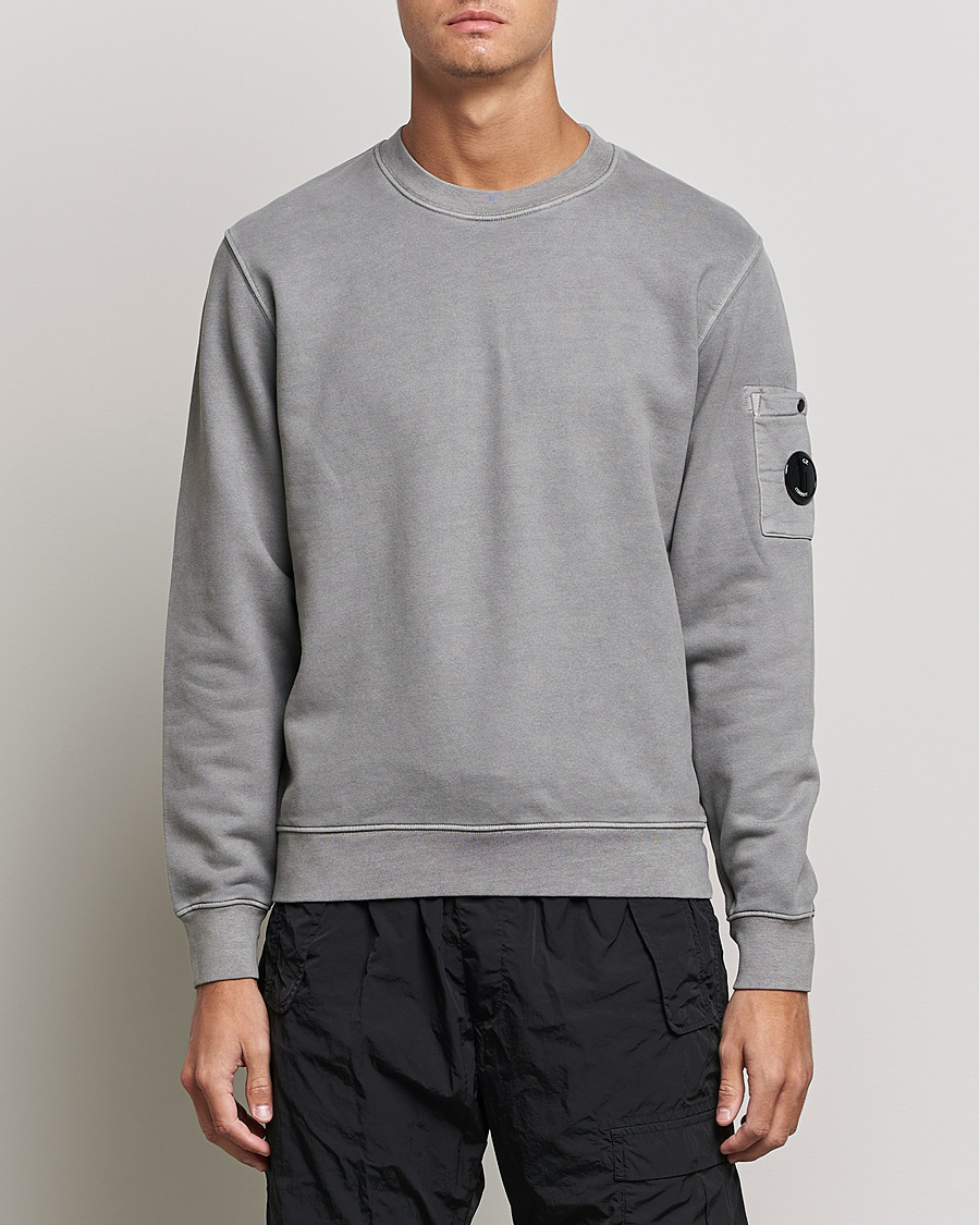 Homme | Pulls Et Tricots | C.P. Company | Brushed Emerized Diagonal Fleece Sweat Grey