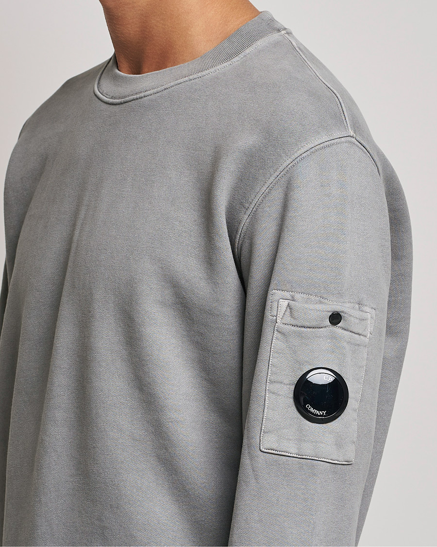 Homme | Pulls Et Tricots | C.P. Company | Brushed Emerized Diagonal Fleece Sweat Grey