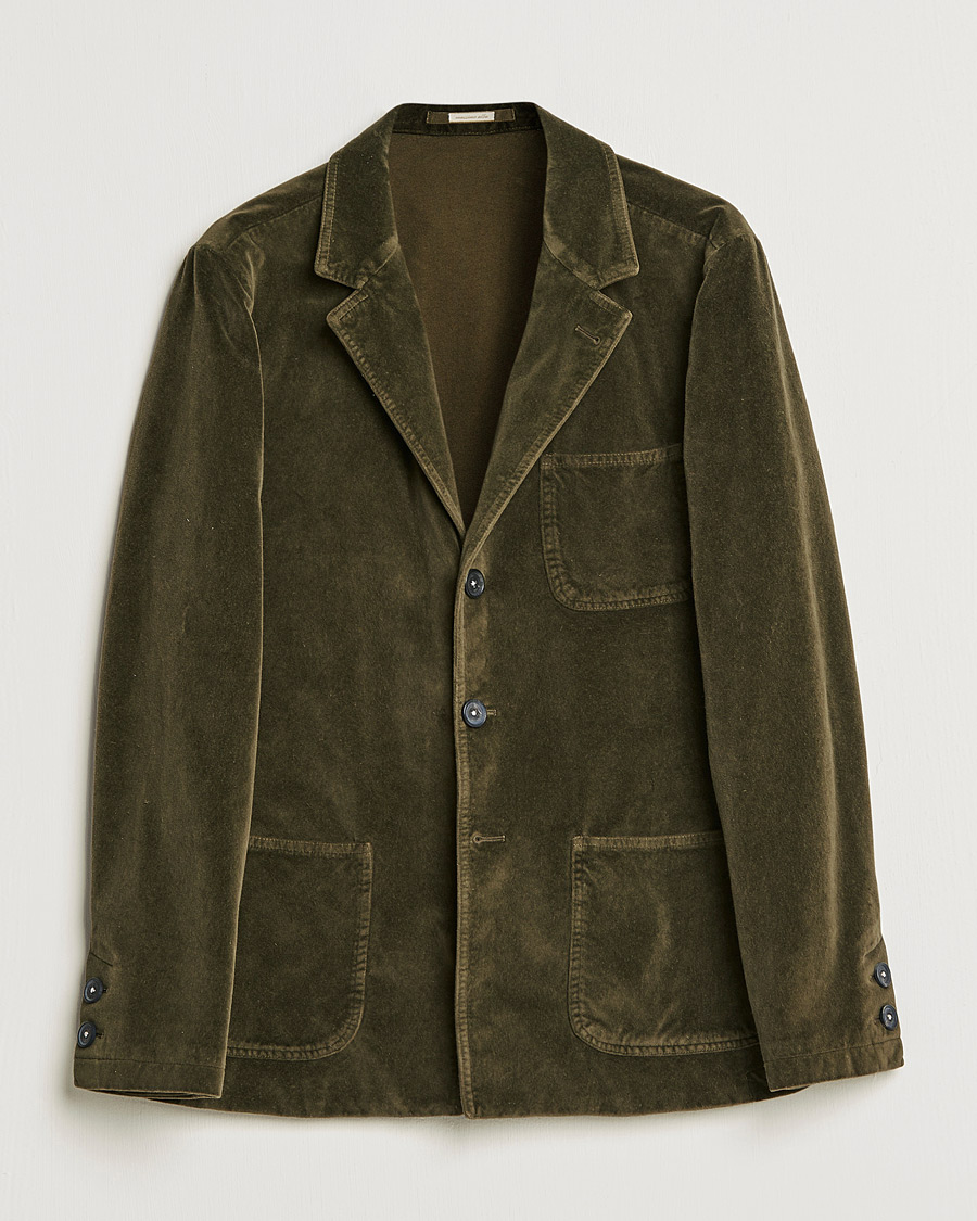 Homme | Blazers | Massimo Alba | Baglietto Velvet Jacket Military