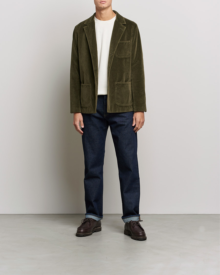 Homme | Blazers | Massimo Alba | Baglietto Velvet Jacket Military