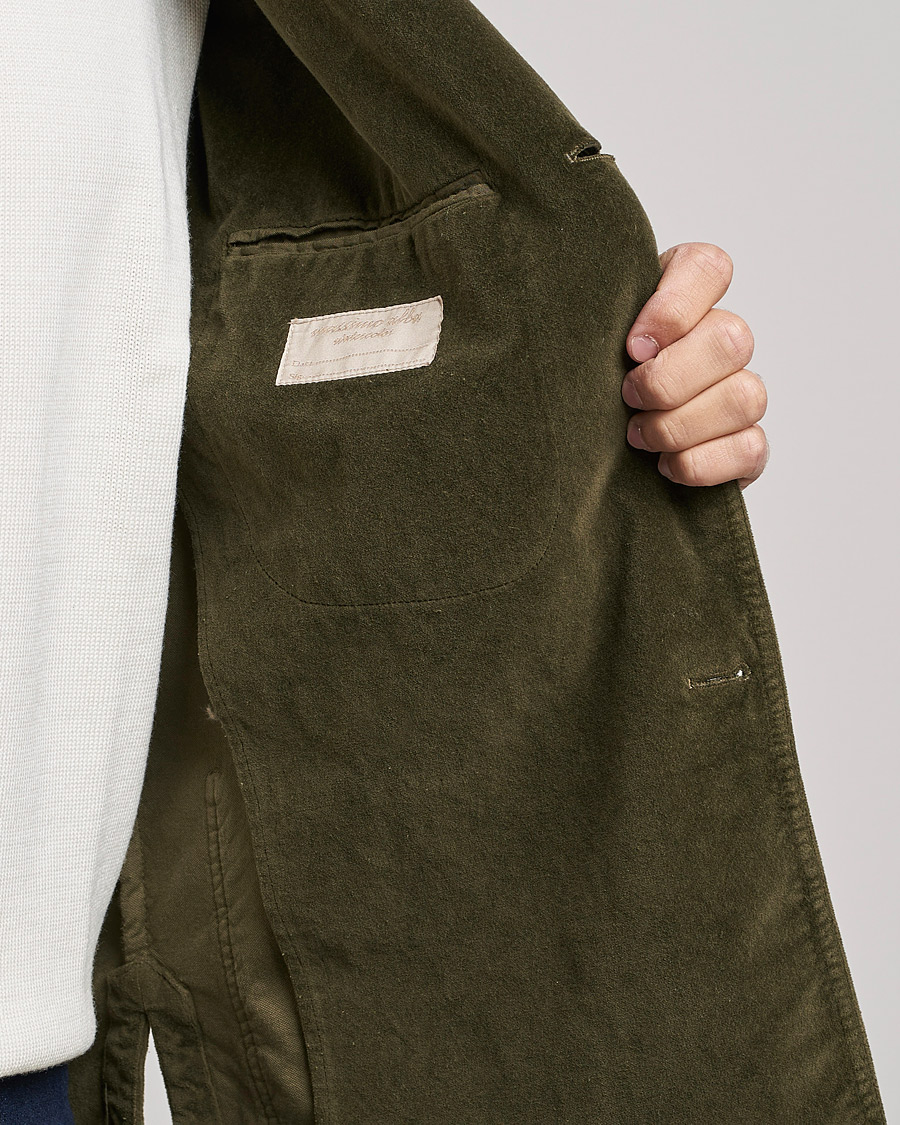 Homme | Blazers | Massimo Alba | Baglietto Velvet Jacket Military