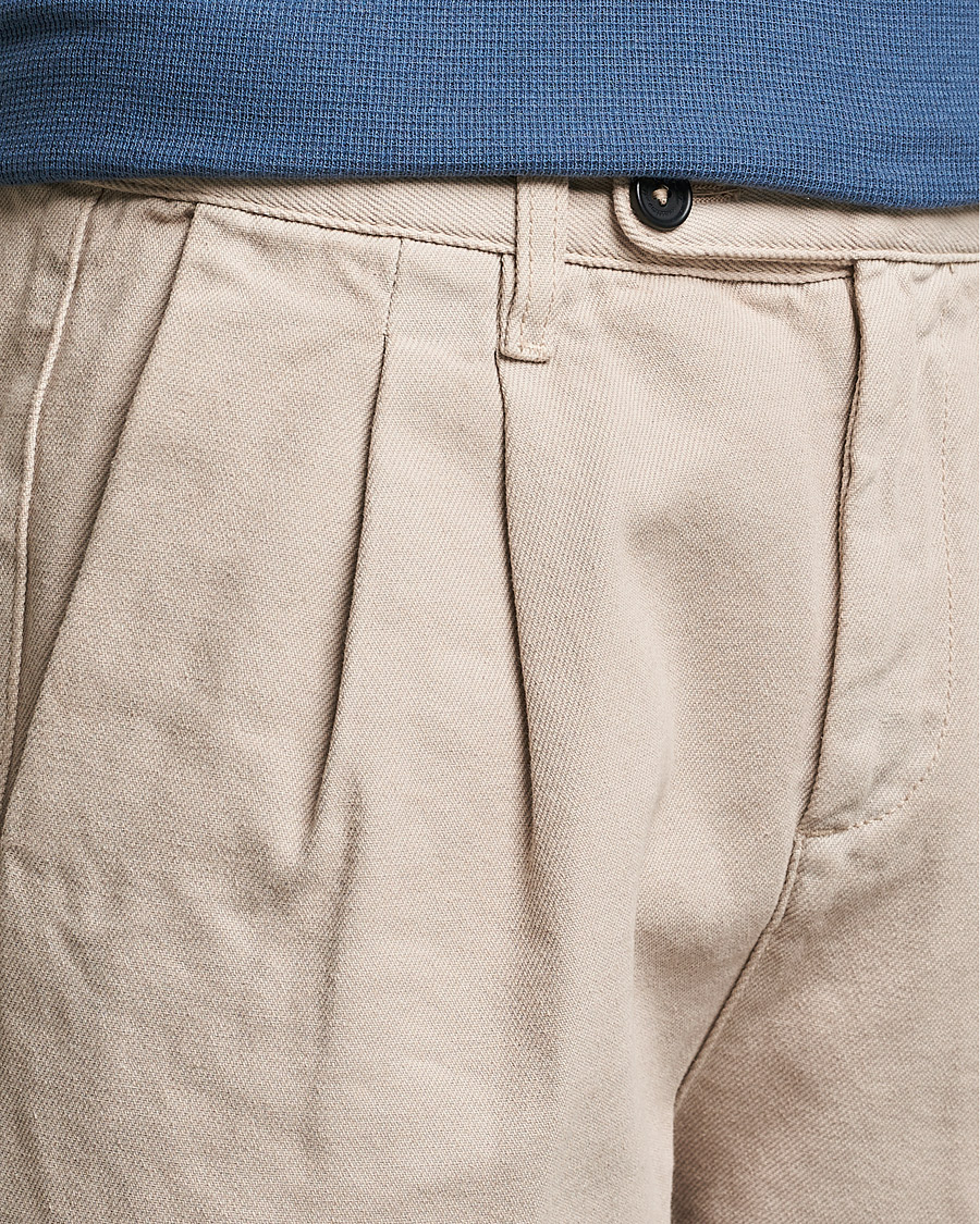 Homme | Pantalons | Massimo Alba | Strallo Pleated Chinos Beige