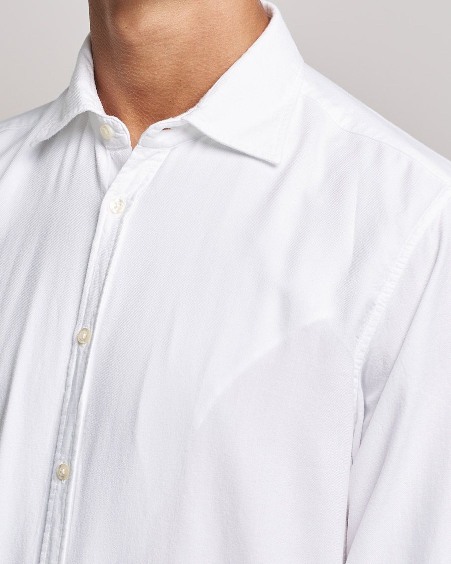 Homme | Chemises | Massimo Alba | Genova Soft Flannel Shirt White