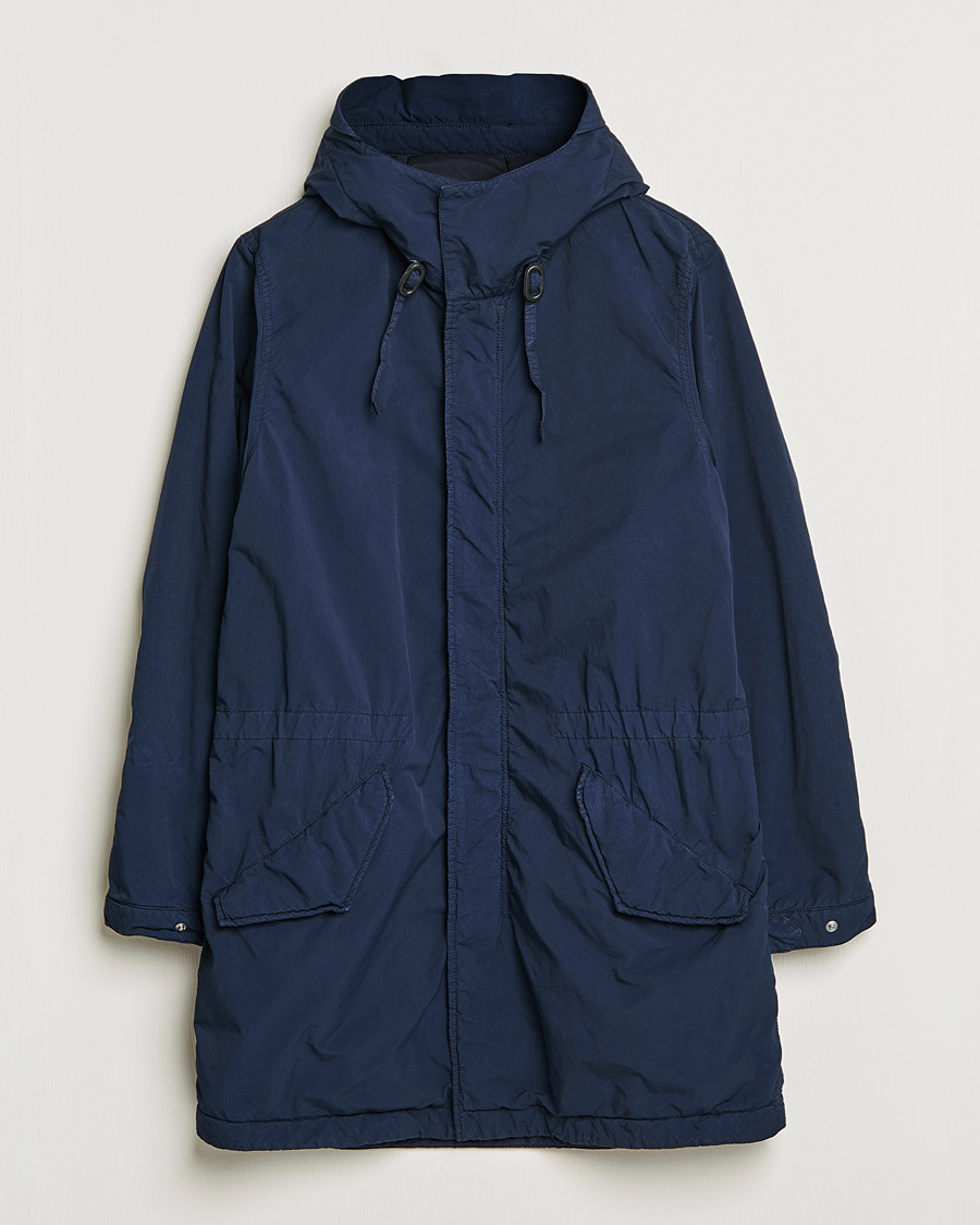 Homme | Manteaux Et Vestes | Aspesi | Parkettone Garment Dyed Jacket Navy