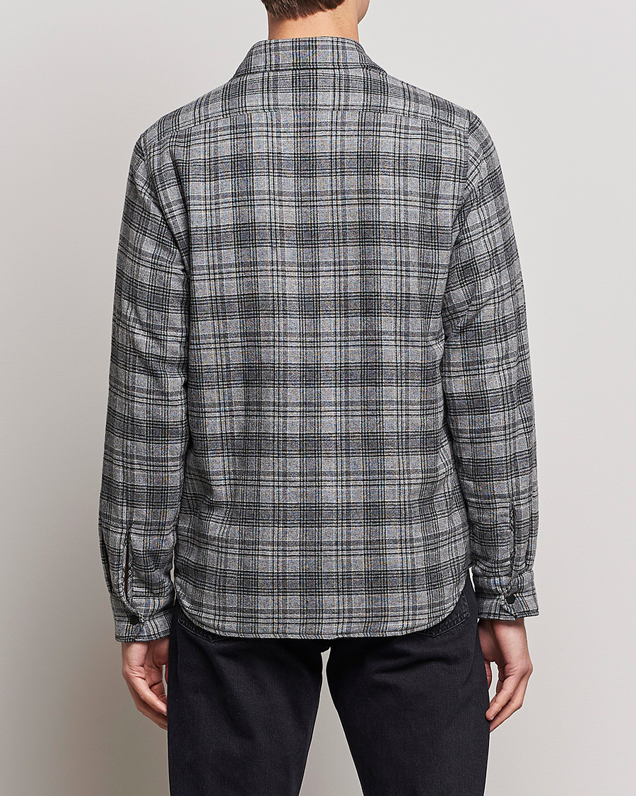 Homme | Manteaux Et Vestes | Aspesi | Padded Wool Overshirt Grey Check