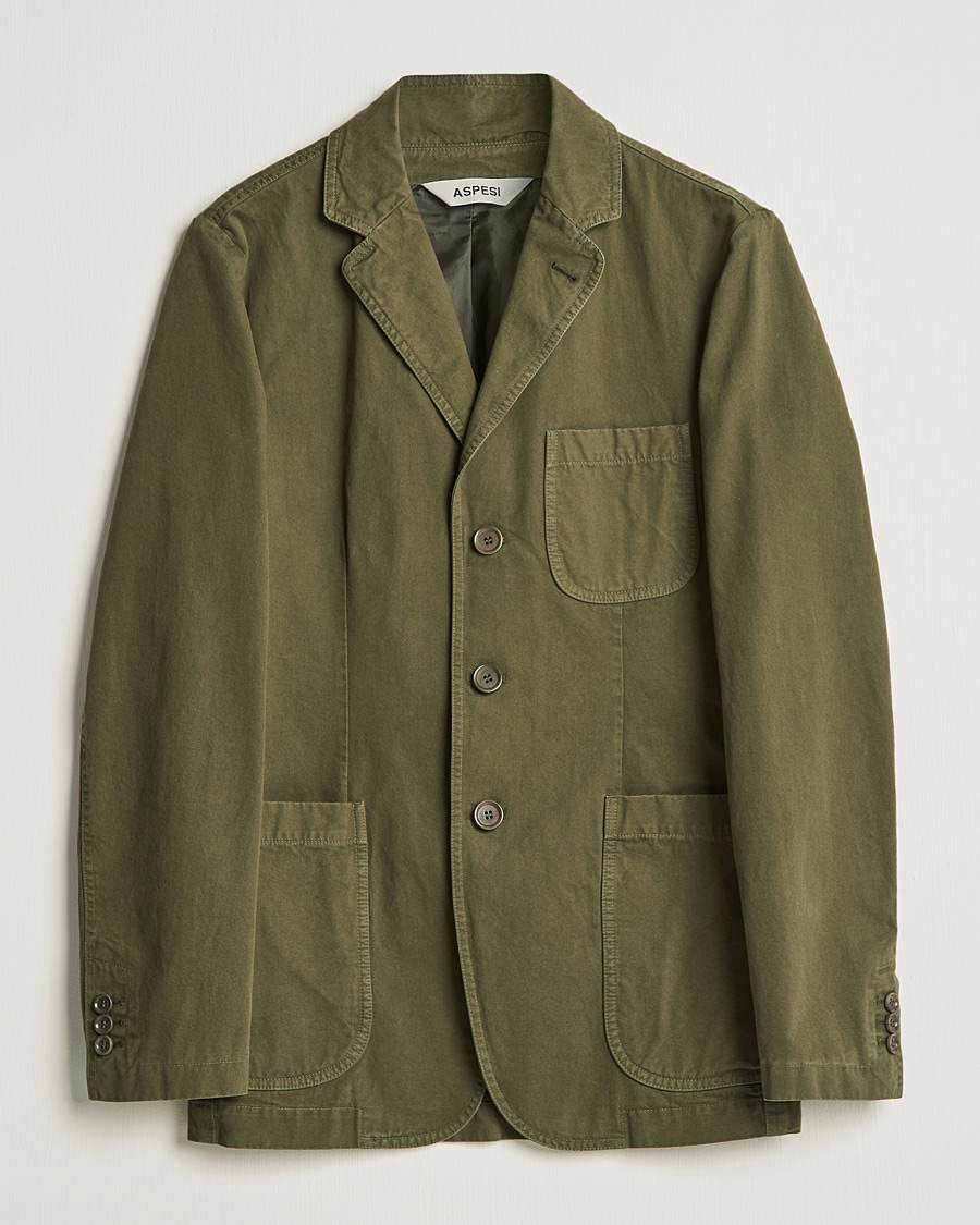 Homme | Blazers | Aspesi | Murakami Cotton Blazer Military Green