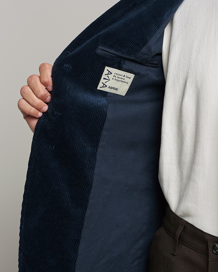 Homme | Blazers | Aspesi | Corduroy Blazer Navy