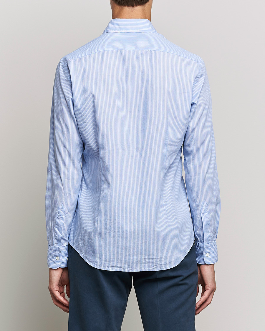 Homme | Chemises | Aspesi | Striped Poplin Shirt Light Blue