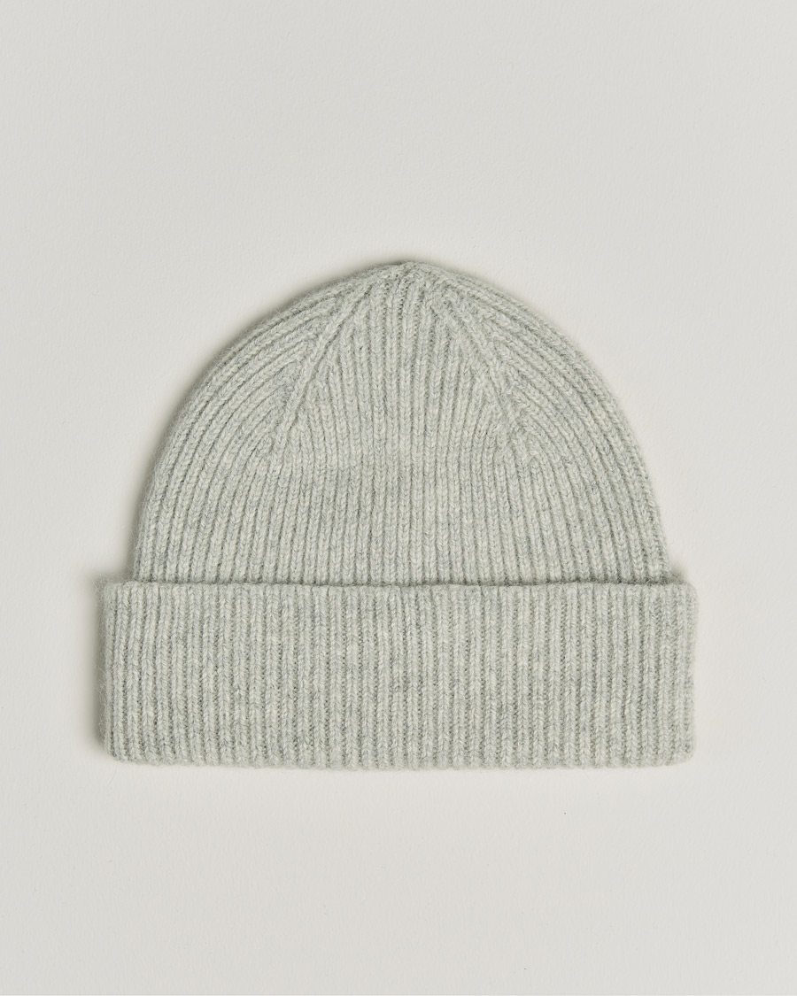 Homme | Bonnets | Le Bonnet | Lambswool/Caregora Beanie Silver