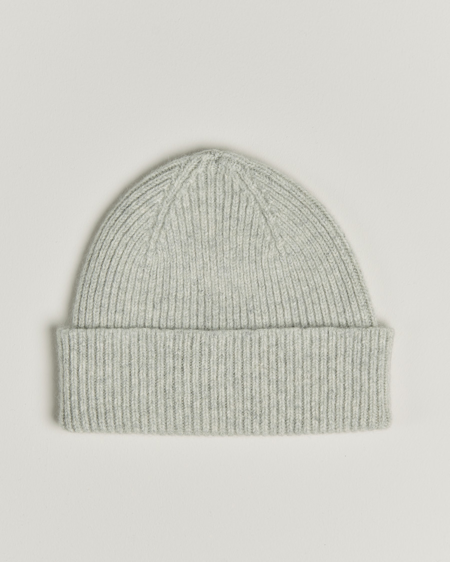 Homme | Bonnets | Le Bonnet | Lambswool/Caregora Beanie Silver