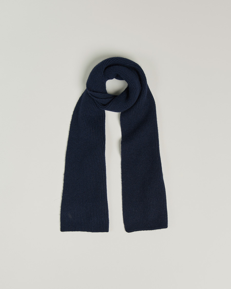 Homme | Écharpes | Le Bonnet | Lambswool/Caregora Scarf Midnight