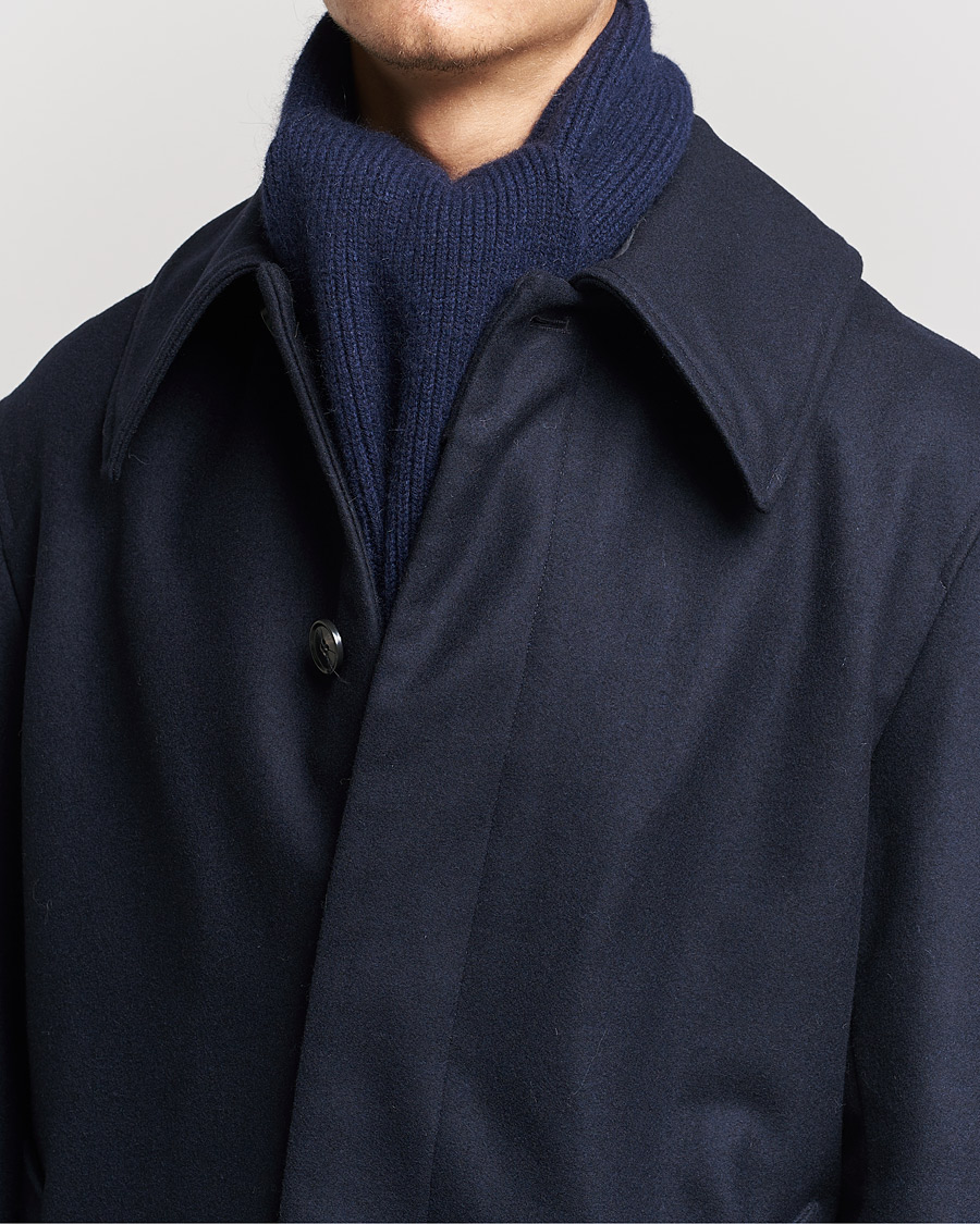 Homme | Écharpes | Le Bonnet | Lambswool/Caregora Scarf Midnight