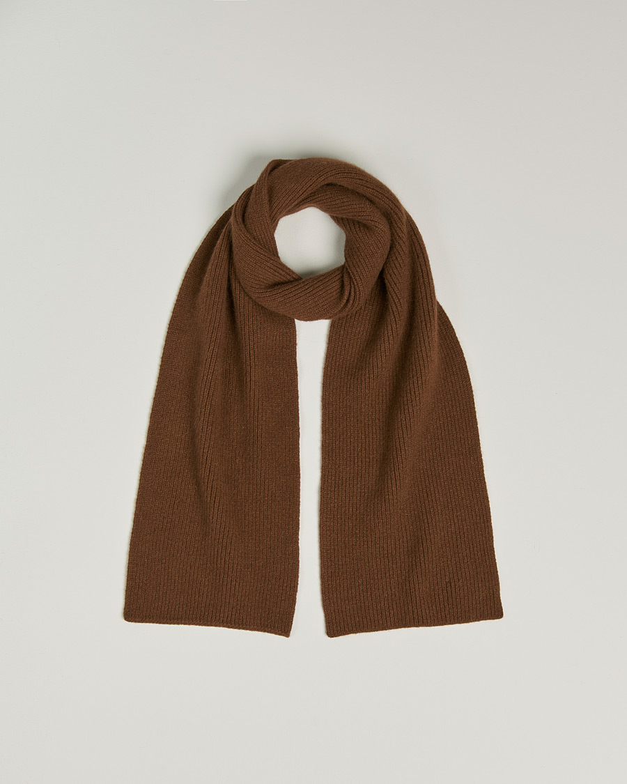 Homme | Écharpes | Le Bonnet | Lambswool/Caregora Scarf Walnut
