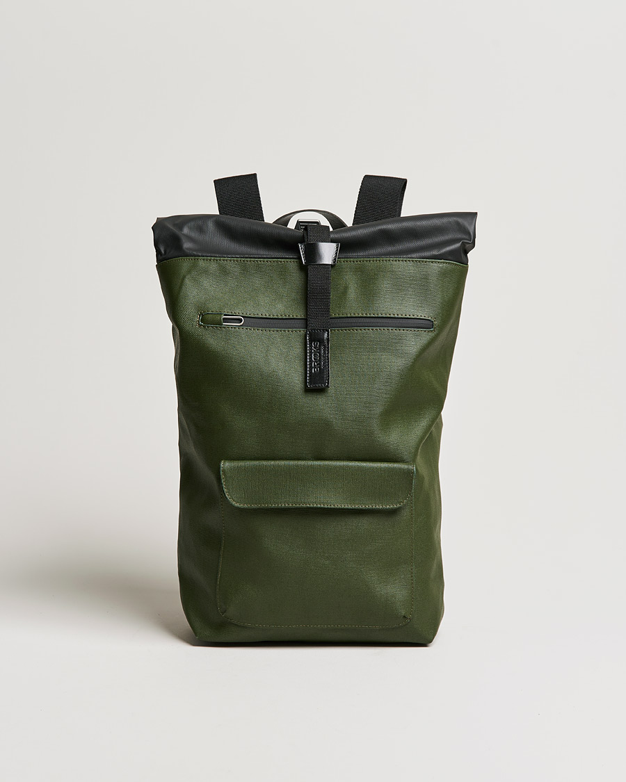 Homme | Brooks England Rivington Cotton Canvas 18L Rolltop Backpack Forest | Brooks England | Rivington Cotton Canvas 18L Rolltop Backpack Forest
