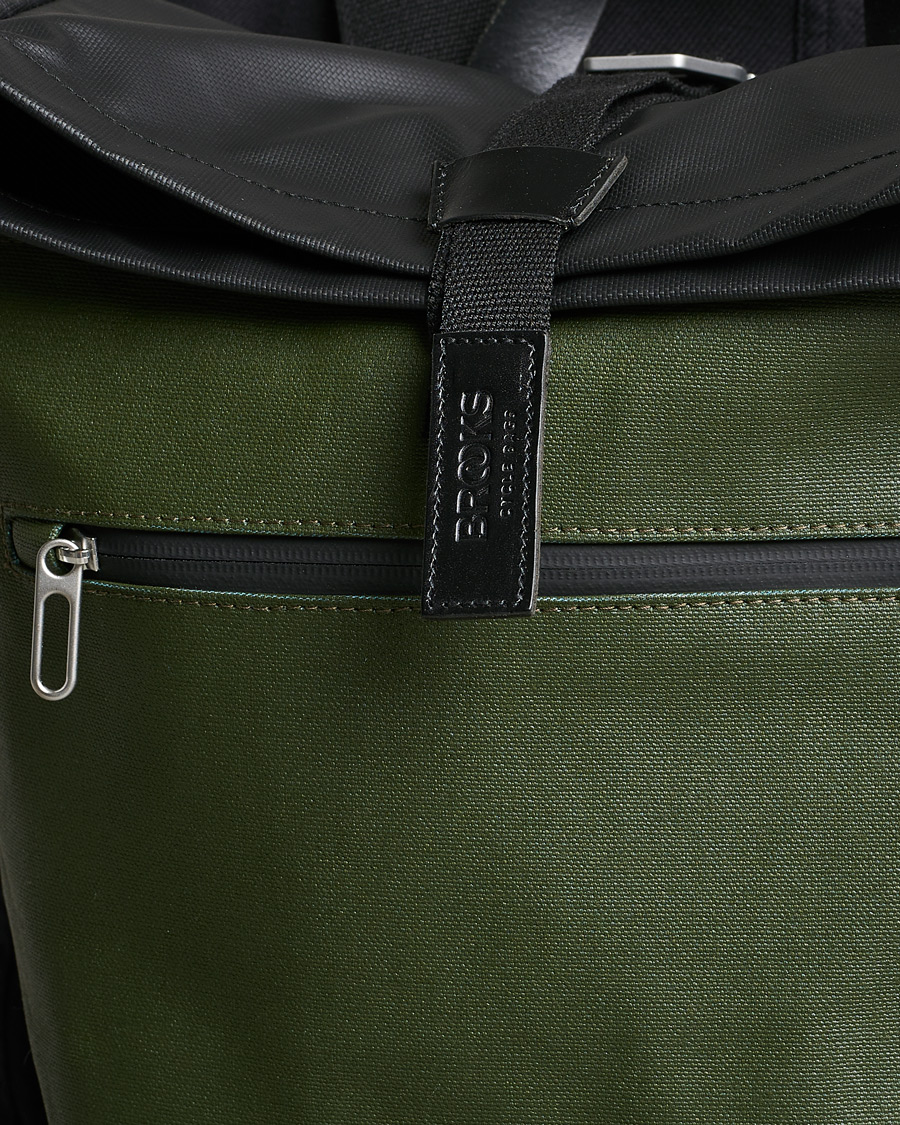 Homme | Brooks England Rivington Cotton Canvas 18L Rolltop Backpack Forest | Brooks England | Rivington Cotton Canvas 18L Rolltop Backpack Forest