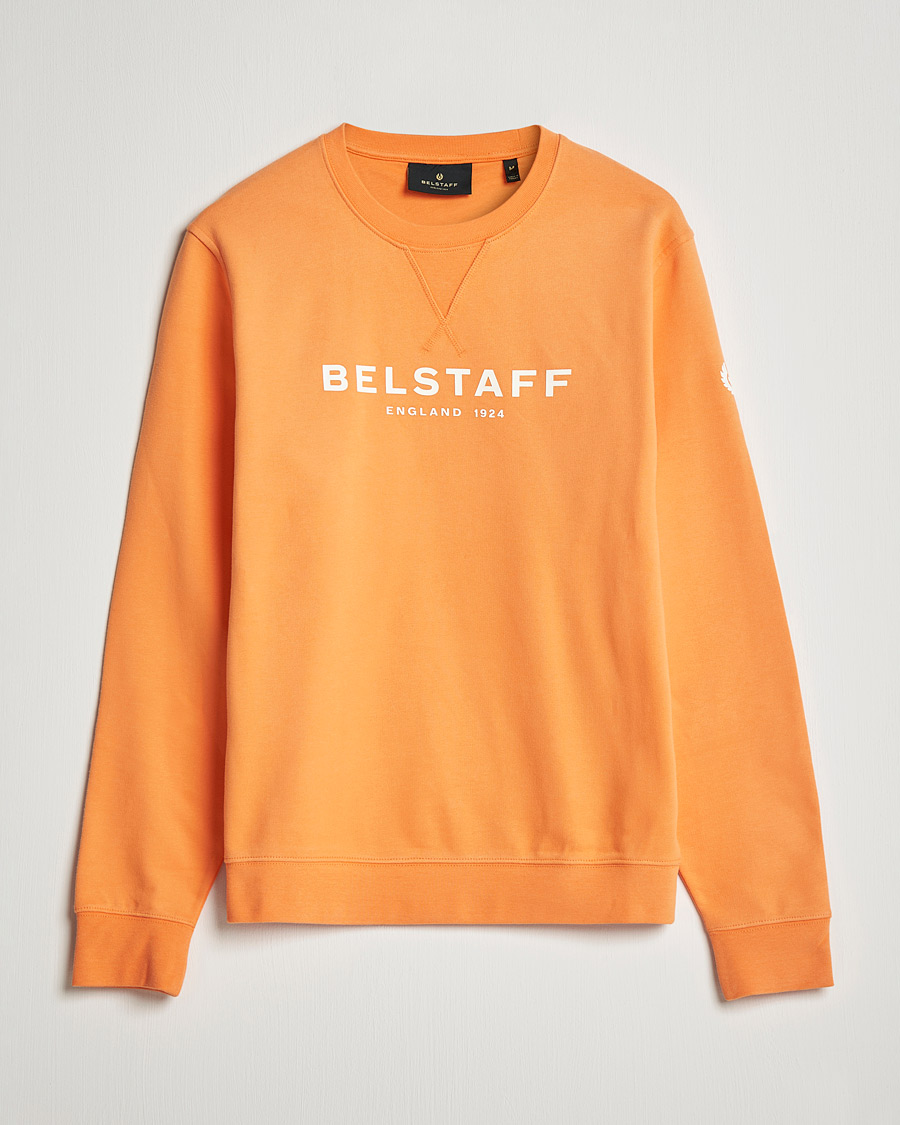 Homme | Pulls Et Tricots | Belstaff | 1924 Crew Neck Logo Sweat Signal Orange