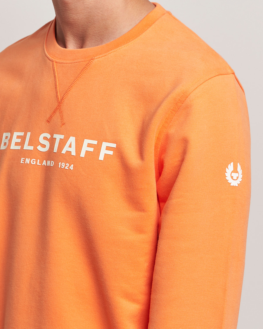 Homme | Pulls Et Tricots | Belstaff | 1924 Crew Neck Logo Sweat Signal Orange