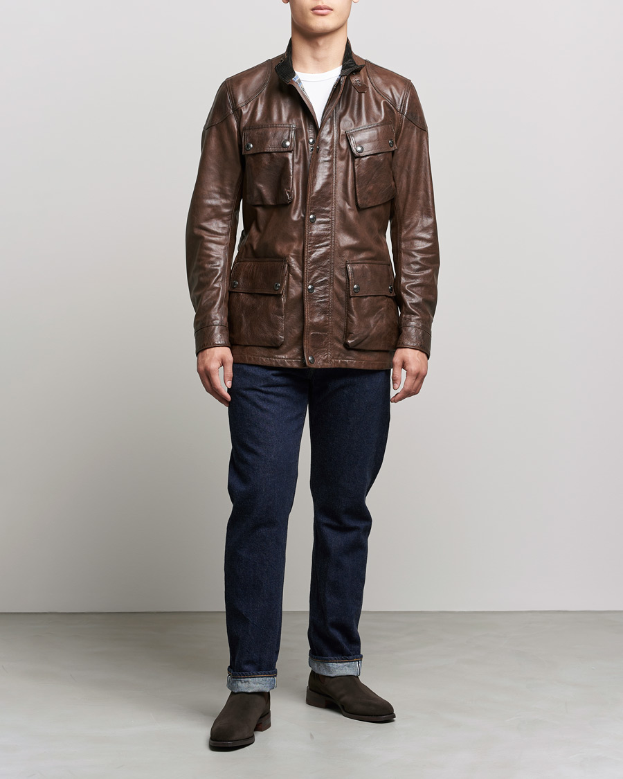 Homme | Manteaux Et Vestes | Belstaff | Trialmaster Panther Leather Jacket Saddle Brown
